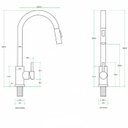 Ver imagem 3 de Torneira para Cozinha Gourmet Misturador Monocomando em Aço Inox 304 Escovado Prata