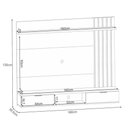 Ver imagem 3 de Painel para Tv Suspenso Lets e Mesa de Centro Sky com Tampo de Vidro Cinamomo Off White – Hb Mó