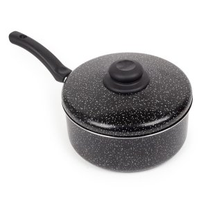Panela Antiaderente Tampa de Aluminio 20cm Preto Nacional