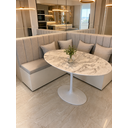Ver imagem 1 de Mesa de Jantar Saarinen Oval 160x90cm - Mármore Espirito Santo