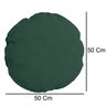 Capa para Almofada Redonda Boucle 50x50cm - 7 Decor Verde Escuro - 4