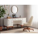 Ver imagem 2 de Escrivaninha 2 Portas 2 Gavetas Pés Luis Xv Linz Móveis 80 X 176 X 50 Cm (a X L X P)