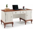 Ver imagem 1 de Escrivaninha 2 Portas 2 Gavetas Pés Luis Xv Linz Móveis 80 X 176 X 50 Cm (a X L X P)