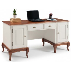 Escrivaninha 2 Portas 2 Gavetas Pés Luis Xv Linz Móveis 80 X 176 X 50 Cm (a X L X P)