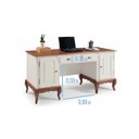 Ver imagem 4 de Escrivaninha 2 Portas 2 Gavetas Pés Luis Xv Linz Móveis 80 X 176 X 50 Cm (a X L X P)