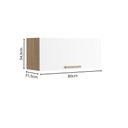 Ver imagem 2 de Armário Aéreo 80cm Porta Basculante Branco Axé Bertolini