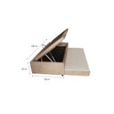 Ver imagem 2 de Cama Box Baú Solteiro Com Auxiliar Suede Bege (Espuma só na Auxiliar)