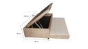 Ver imagem 2 de Cama Box Baú Solteiro Com Auxiliar Suede Bege (Espuma só na Auxiliar)