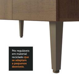 Balcão Gabinete com Pia 3 Portas e 1 Gaveta 105cm Rustic Gourmet Madesa - 9