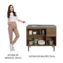Ver imagem 5 de Balcão Gabinete com Pia 3 Portas e 1 Gaveta 105cm Rustic Gourmet Madesa