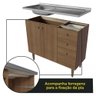 Balcão Gabinete com Pia 3 Portas e 1 Gaveta 105cm Rustic Gourmet Madesa - 10
