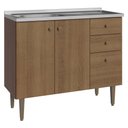Ver imagem 1 de Balcão Gabinete com Pia 3 Portas e 1 Gaveta 105cm Rustic Gourmet Madesa
