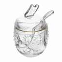 Ver imagem 1 de Açucareiro com Colher New Butterfly com Fio de Ouro 250ml Cristal Ecológico Lyor