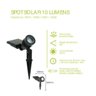 Kit 6 Luminaria Solar Jardim Espeto Spot 10 Lumens Luz Verde - 2