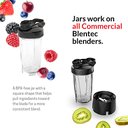 Ver imagem 3 de Blendtec Go Garrafa Reutilizável 30oz com Tampa de Viagem - Transparente