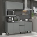 Ver imagem 1 de Armário de Cozinha Compacta 180 Cm Cinza Nice Madesa 02