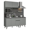 Ver imagem 7 de Armário de Cozinha Compacta 180 Cm Cinza Nice Madesa 02