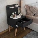 Ver imagem 2 de Kit com 02 Unidades Mesa de Cabeceira Kosovo Preto