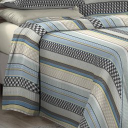 Cobre Leito King Size Com Fronhas Em Piquet Algodão 3 Peças - 4