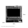 Painel para Tvs 40" Sun Preto e Freijó Sal Movelaria - 3