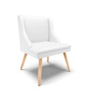 Ver mais imagens de Kit 02 Cadeiras Corino Branco Pés Palito Natural