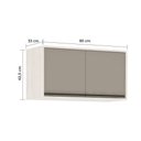 Ver imagem 4 de Armário Aéreo De Cozinha 80cm 2 Portas Linea Pátina