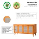 Ver imagem 2 de Buffet Aparador Tela 4p Madeira Deltan - Imbuia