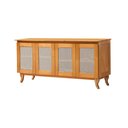 Ver imagem 3 de Buffet Aparador Tela 4p Madeira Deltan - Imbuia