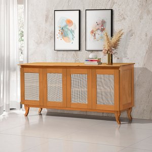 Buffet Aparador Tela 4p Madeira Deltan - Imbuia