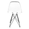 Conjunto Com 2 Cadeiras Eames Eiffel Transparente Empório Tiffany Base Preta - 2