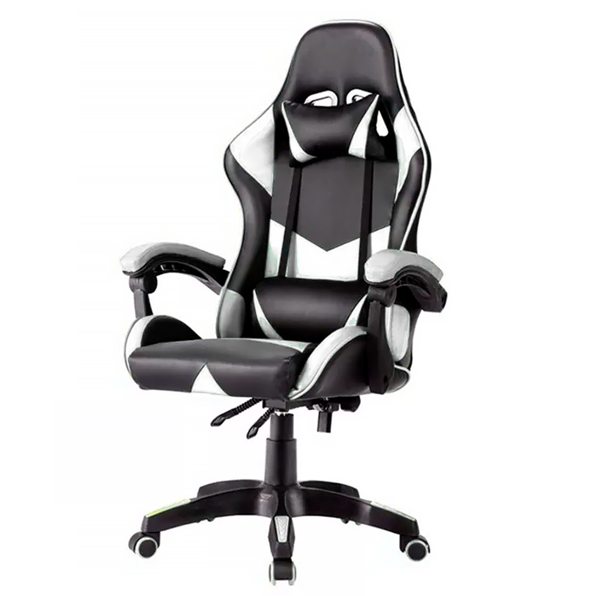 Cadeira Gamer Ergonômica Top Para Escritório Couro Sintético Branca - 2