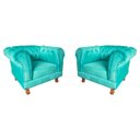 Ver imagem 1 de Duas Poltrona Chesterfield Capitone Suede Tiffany Decorativa / Sala, Tv, Estar, Recepção