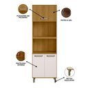 Ver imagem 3 de Paneleiro Torre Quente 228x70 Cm Cria J00155 Freijo Off White Pln Freijo Off White