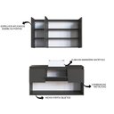 Ver imagem 5 de Conjunto Gabinete de Banheiro Suspenso 110cm com Espelheira Lavinia Grafite
