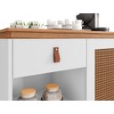 Ver imagem 3 de Aparador Café com 01 Gaveta Rubi Branco com Noce - Casa D