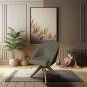 Ver imagem 2 de Kit 6 Poltronas Cadeira Giratória Bela Suede Base Madeira Marrom Pallazio