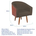 Ver imagem 3 de Kit 2 Poltronas Jade Decorativa Moderna Sala de Estar Quarto Escritório Conforto Pés Palito Corano N