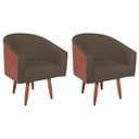 Ver imagem 2 de Kit 2 Poltronas Jade Decorativa Moderna Sala de Estar Quarto Escritório Conforto Pés Palito Corano N