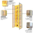 Ver imagem 5 de Cristaleira 2 Portas Reflecta com LED e Espelho 76cm 100% MDF Luminare Bege/Off White