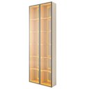 Ver mais imagens de Cristaleira 2 Portas Reflecta com LED e Espelho 76cm 100% MDF Luminare Bege/Off White