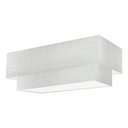 Ver imagem 3 de Plafon Duplo Retangular Vivare Md-3072 Cúpula em Tecido Bivolt Rustico-cinza 127/220v