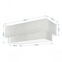 Ver imagem 4 de Plafon Duplo Retangular Vivare Md-3072 Cúpula em Tecido Bivolt Rustico-cinza 127/220v