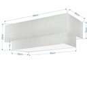 Ver imagem 2 de Plafon Duplo Retangular Vivare Md-3072 Cúpula em Tecido Bivolt Rustico-cinza 127/220v