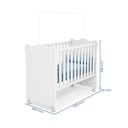 Ver imagem 7 de Quarto de Bebê Completo Doce Sonho com Berço Guarda Roupa 3 Portas Cômoda 4 Gavetas e Colchão Movell