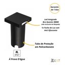 Ver imagem 2 de Spot Embutido de Solo Balizador Quadrado Pto / Bco 1 Facho - Preto - Preto