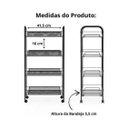 Ver imagem 3 de Carrinho Organizador Multiuso 4 Prateleiras New York - Jolitex