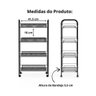 Carrinho Organizador Multiuso 4 Prateleiras New York - Jolitex - 3