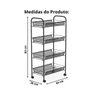 Carrinho Organizador Multiuso 4 Prateleiras New York - Jolitex - 4