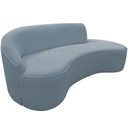 Ver imagem 1 de Sofá Curvo 03 Lugares 210cm Eron Braço Direito Bouclé Azul Claro - Nexta Casa