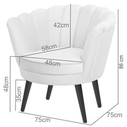 Kit Duas Poltronas Pétalas em Sued Premium Preto - 5